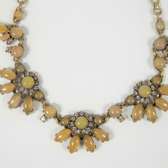 J. Crew Jewelry - FINAL JCrew Gold Peach Accents Stmt Necklace!